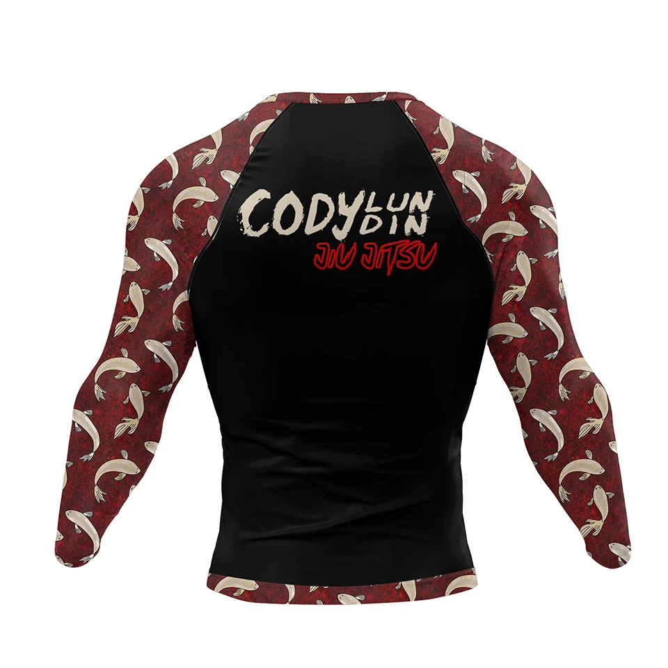 Cody Lundin Jiu Jitsu T-shirt+MMA Shorts Sets Muay Thai Rash Guard Gym Tracksuit BJJ Rashguard Kickboxing SportSuit Mma Clothing