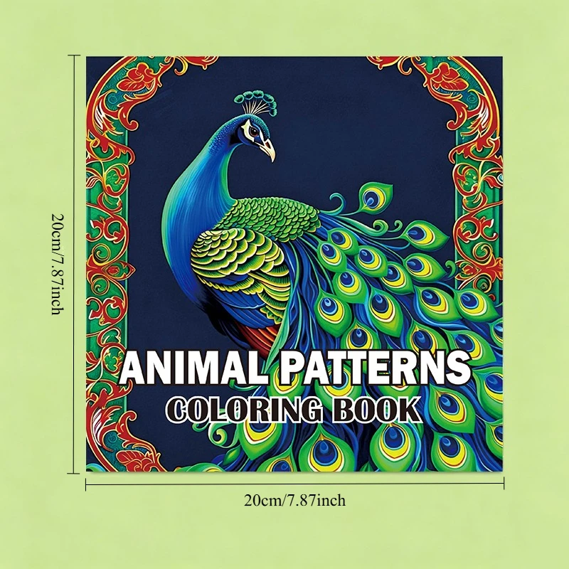 Animal Patterns Coloring Book: Fun & Relaxing Designs for Kids & Adults – Perfect for Stress Relief