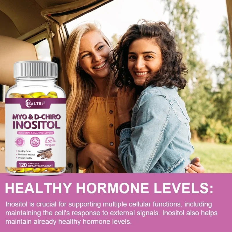 Myo-Inositol&D-Chiro Inositol Capsule with Folate Supports Ovarian Function,Hormone Balance,Fertility Supplements for Women