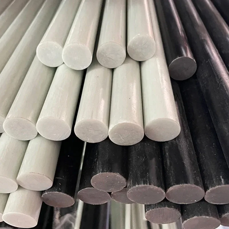 Length 500mm White/Black Glass Fiber Bar Diameter 2-13mm Solid Glass Fiber Bar Hard Plastic Rod High elastic support rod