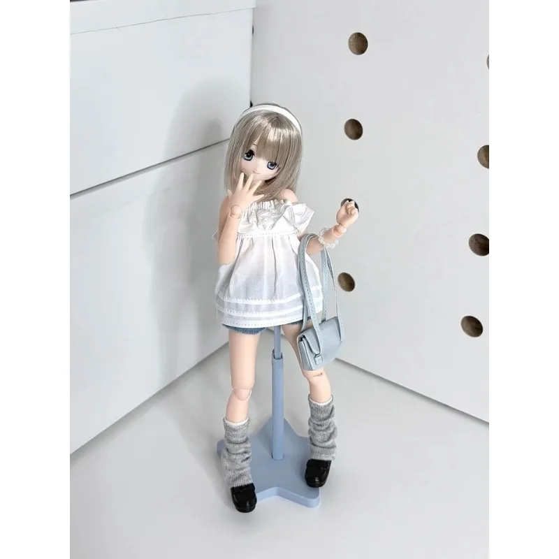 Maßanfertigung 1/6 Maßstab Weibliche Niedliche Weiße Rüschen-Oberteile mit Freien Schultern für 6'' FR2 Ob27 Blythe Actionfiguren-Körper – Detail 5