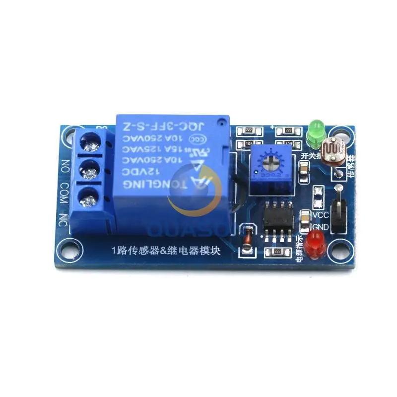 5V 12V Light Photoswitch Sensor Switch LDR Photoresistor Relay Module Light Detection Photosensitive Sensor Board