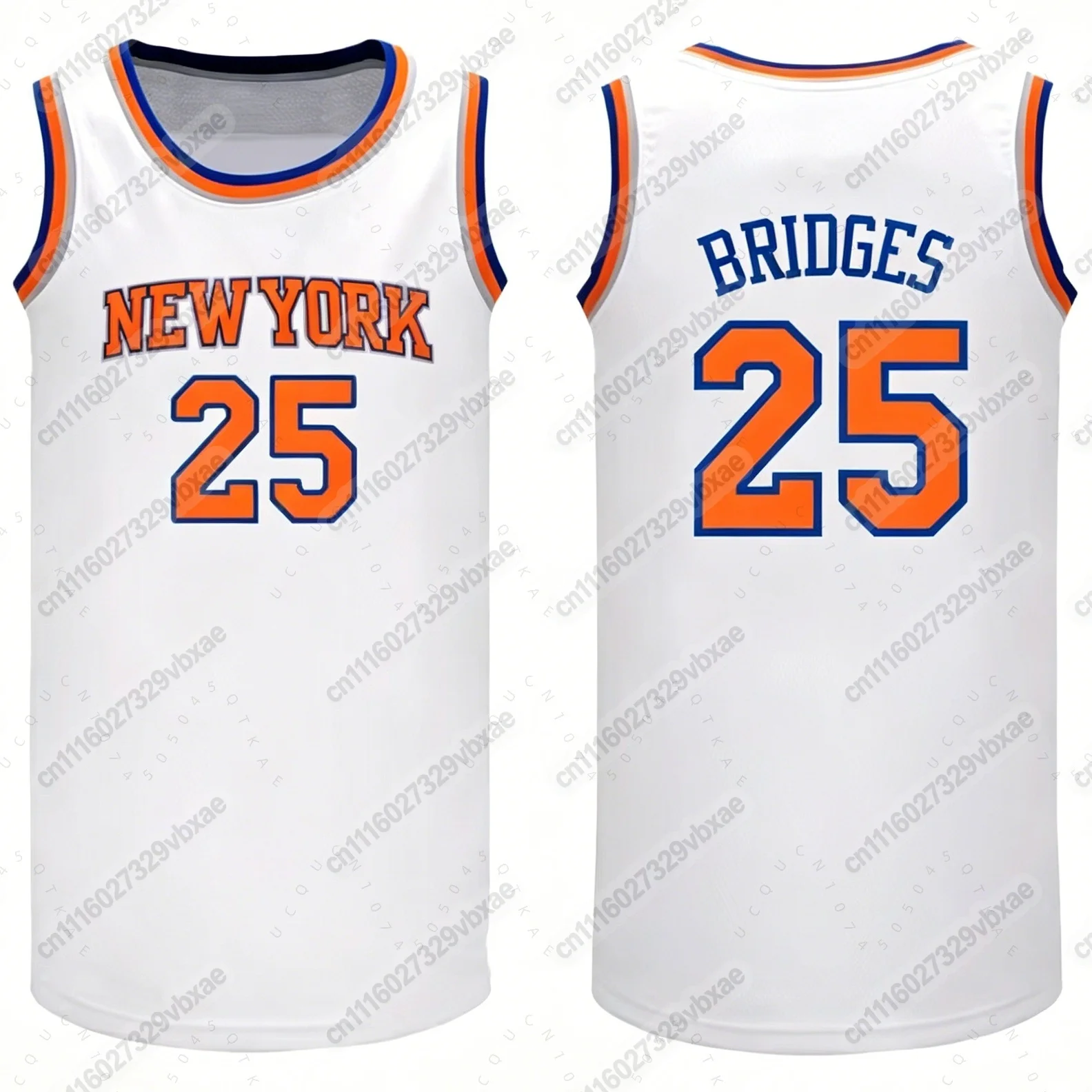 New York Style 2026–27 Final-Champions Brunson 11 Towns 32 Bridges 25 Anunoby 8 Hart 3 Basketball-Trikot Weste Familien-Matching – Detail 8