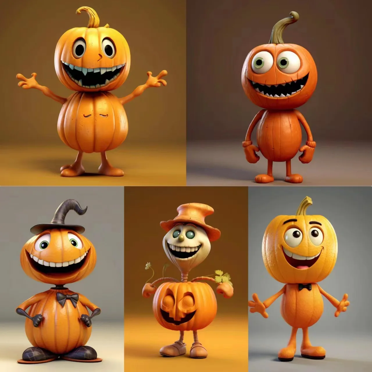 Halloween Funny Pumpkin Desktop Decoration Funny Expression Pumpkin Resin Crafts For Home Ghost Party Children's Gifts