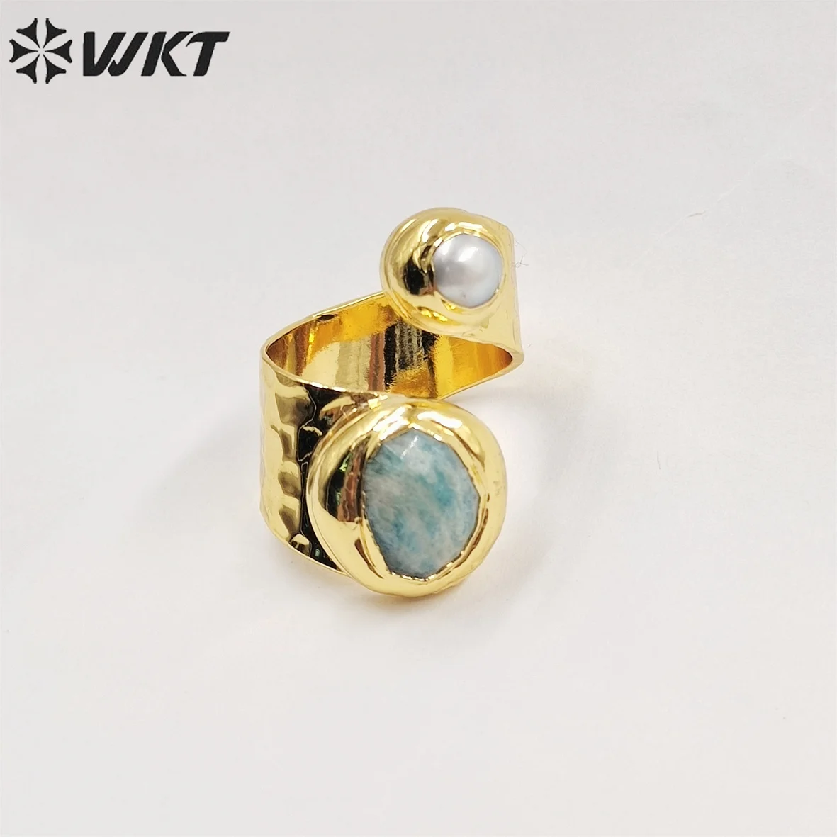 WT-R438 WKT 2022 New style Amazonist&pearl women gift ring gold-plate women Rings adjustable ring fashion attractive accessory