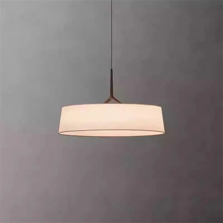 Spanish cloth shade round pendant lights dining room lamps designer Italian study bedroom lighting hanging lights lighting