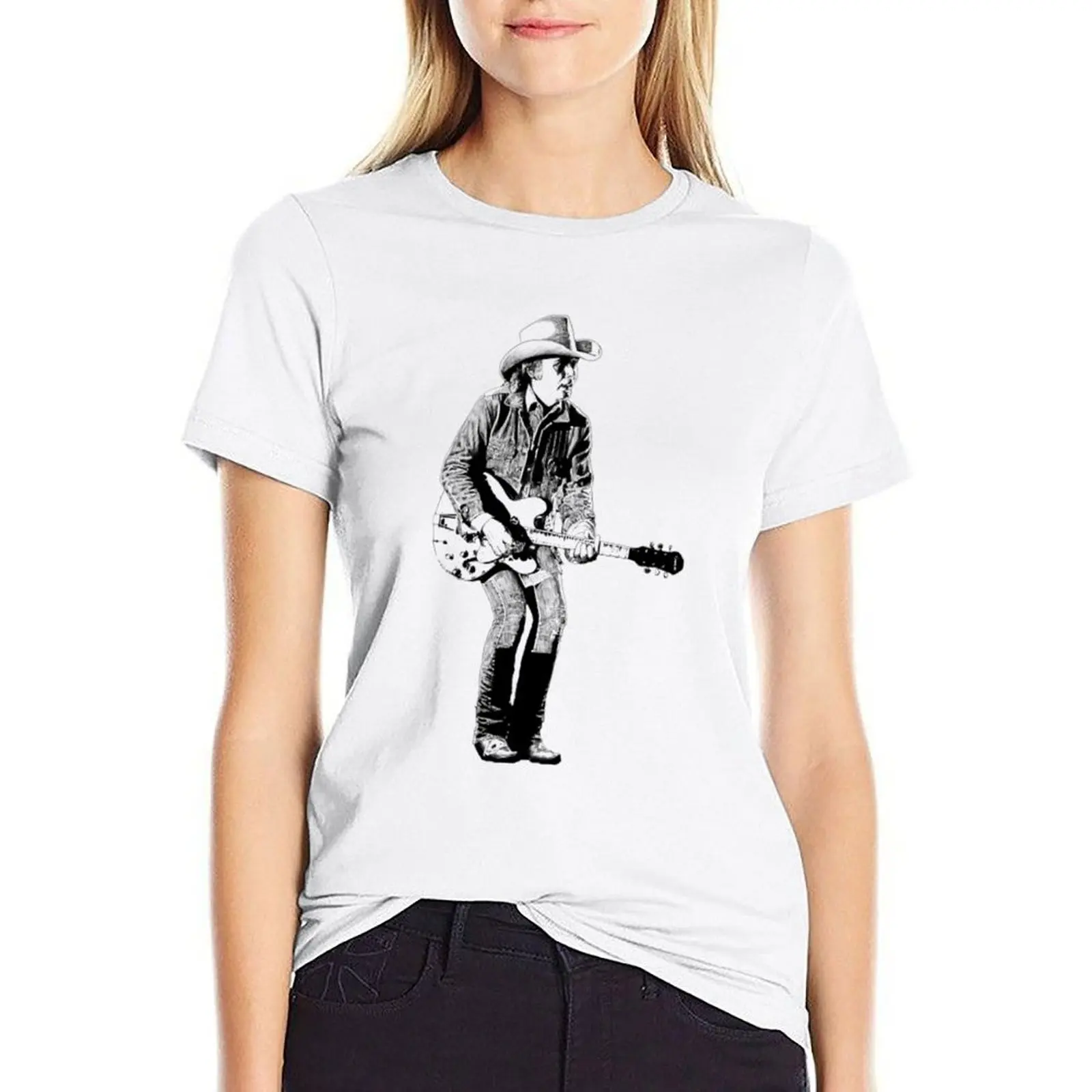 

Dwight Yoakam T-shirt summer top kawaii clothes summer clothes Women's cotton t-shirt