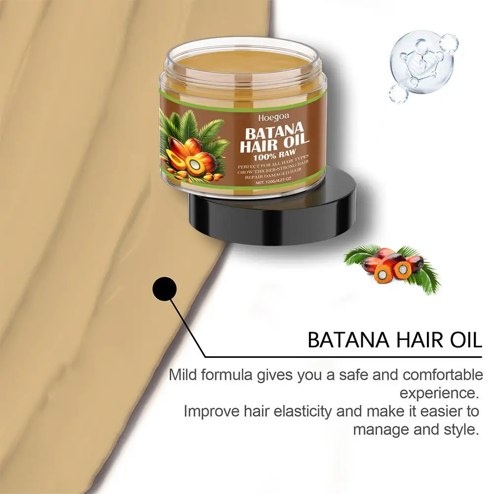 Minyak Batana perawatan rambut 120g, minyak Batana untuk pertumbuhan rambut, memelihara, kulit kepala, melembabkan, memperbaiki, menghaluskan, konsentrasi Z4Z9