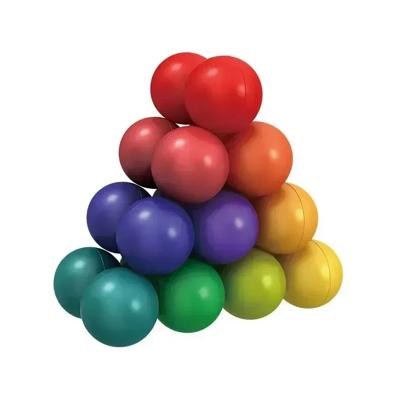 Juguete antiestrés, bola de Color educativa, rompecabezas 3D, juego Montessori, juguete de formas a juego para niños, entrenamiento sensorial, regalo para niños y adultos