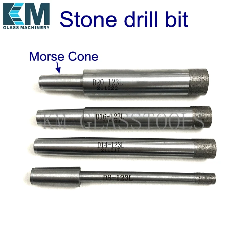 Free Shipping! New Stone drill bit, Shank Shape: Morse Cone, Total length:123mm, Customizable.