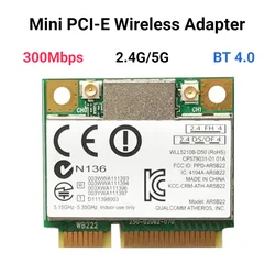 2.4g/5g mini pci-e adaptador sem fio 300m bluetooth wifi placa de rede para o portátil