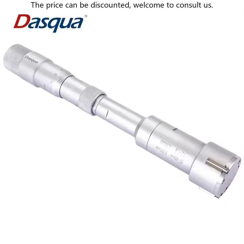

Dasqua Highly Durable 6-25mm 3 Point Inside Micrometer Internal With Ratchet Stop Satin Chrome