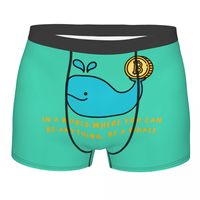 Custom Crypto Bitcoin Gold Whale Underwear Men Breathable BTC Cryptocurrency Coins Boxer Briefs Shorts Panties Soft For Male