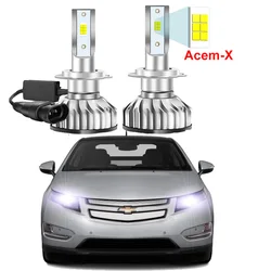 2Pcs For Chevrolet Volt 2011 2012 2013 2014 2015 Hi/Lo Beam Led Headlight Bulb High Low Beam with ACEM-X Chips Canbus 6000K