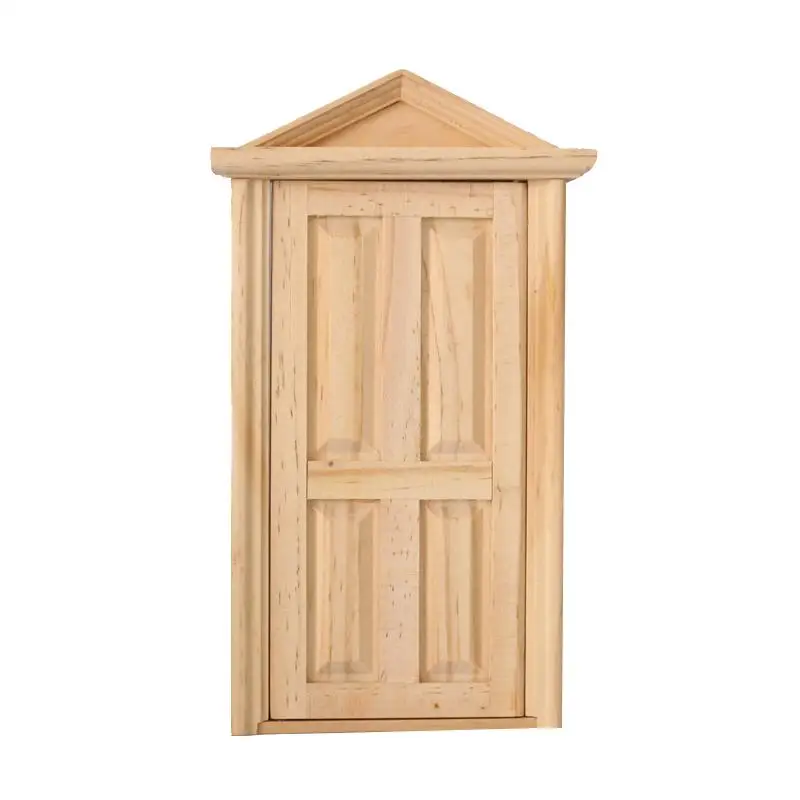 

1/12 Unpainted Exterior Dollhouse Miniature Wooden Fairy Door