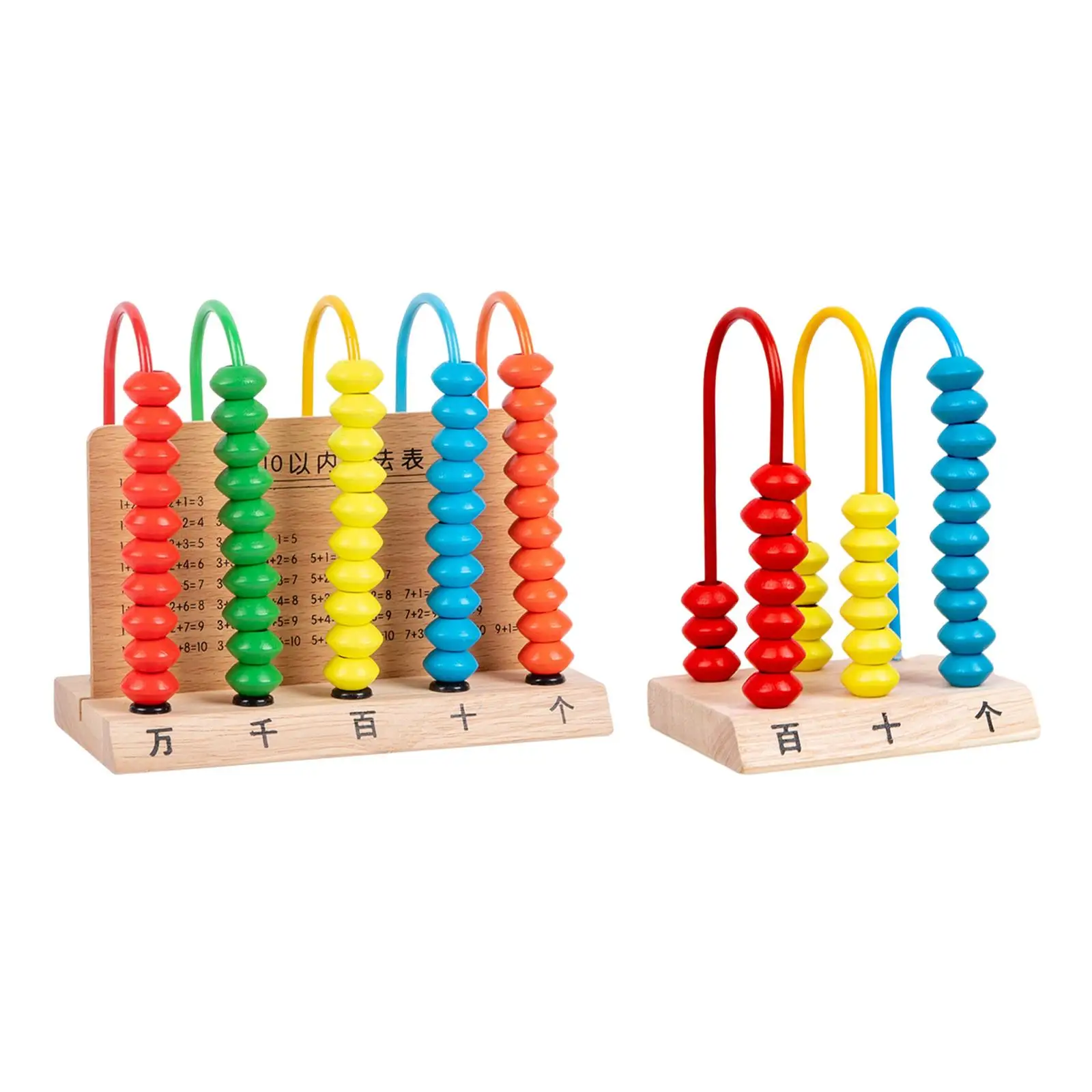 

Wooden Abacus Frame Sensory Toy Counting Beads Frame for Toddlers Girls Kids