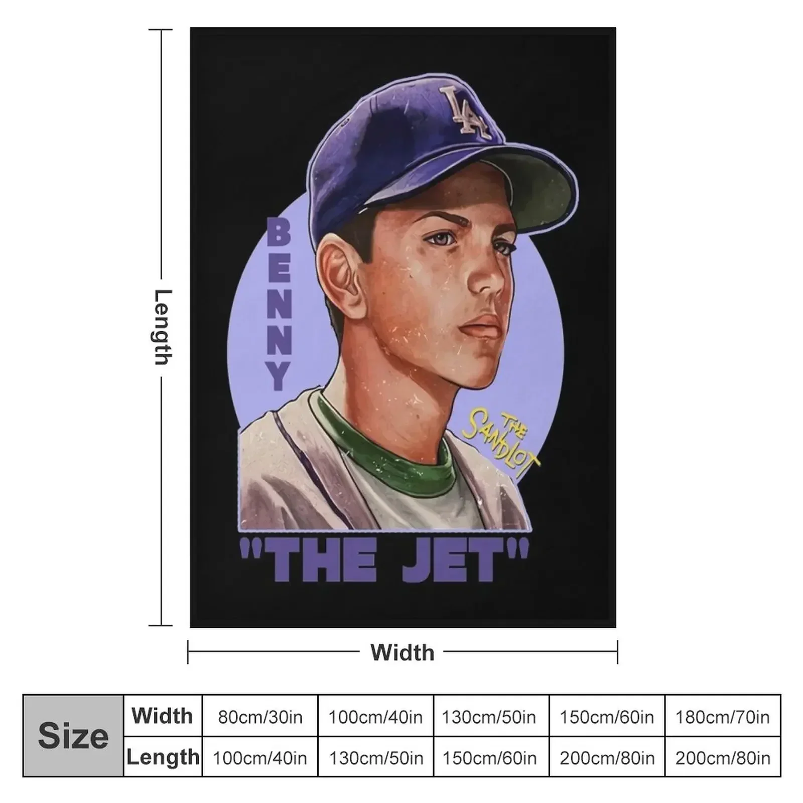 The Jet - The Sandlot Throw Blanket couch cozy soft plush fuzzy picnic outdoor blanket