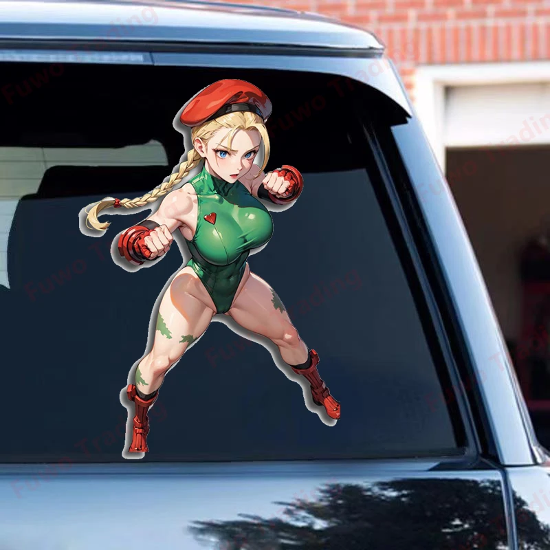 Super popular Sexy Cammy White Car Stickers Tight Fitting Clothing Girl Decal Camper Creativite Game Laptop Waterproof