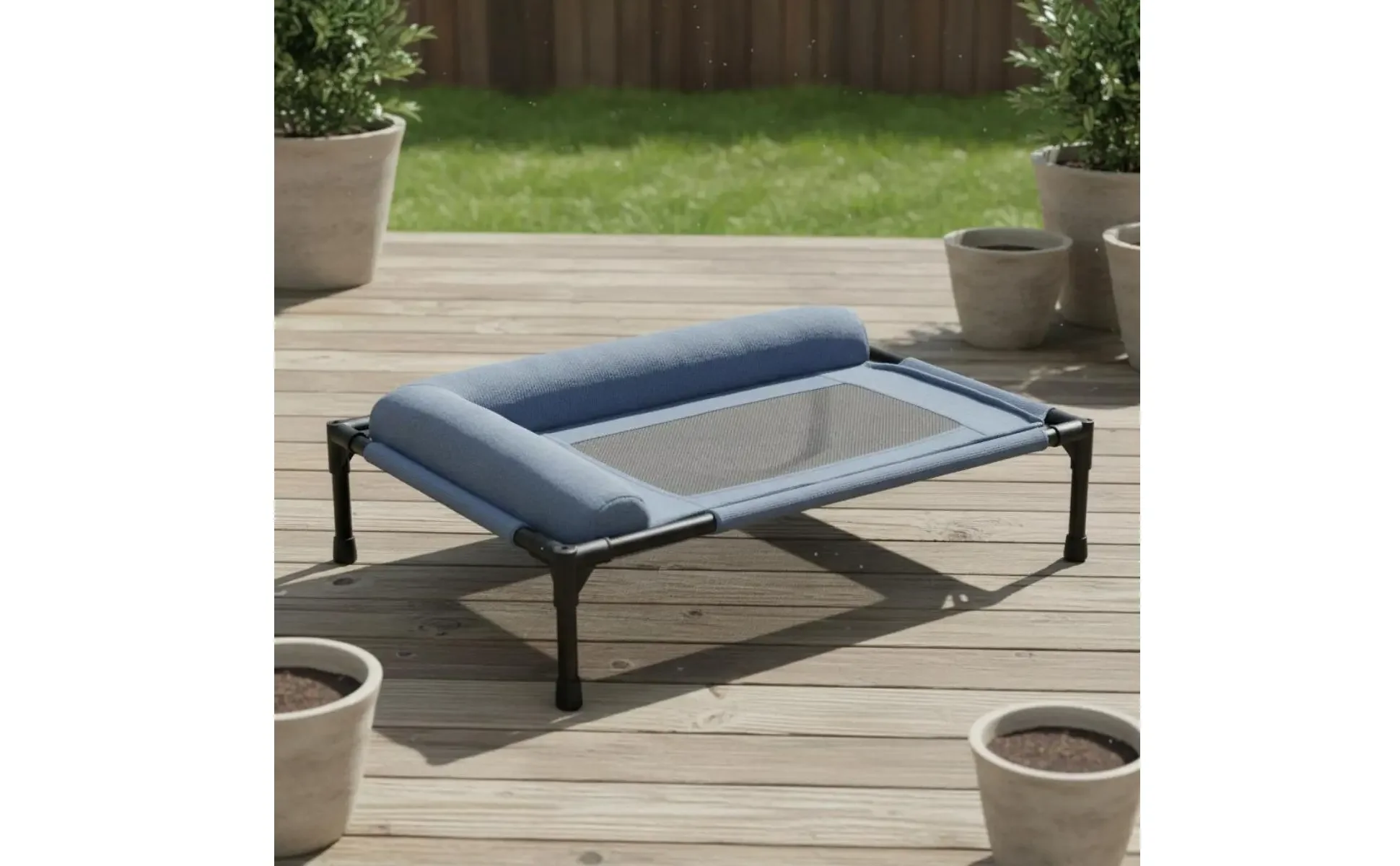 Elevated Pet Bed All-Season Use Raised Dog and Cat Bed Pet Cot Moisture-Resistant Easy to Clean for Dogs, Travel, Patio