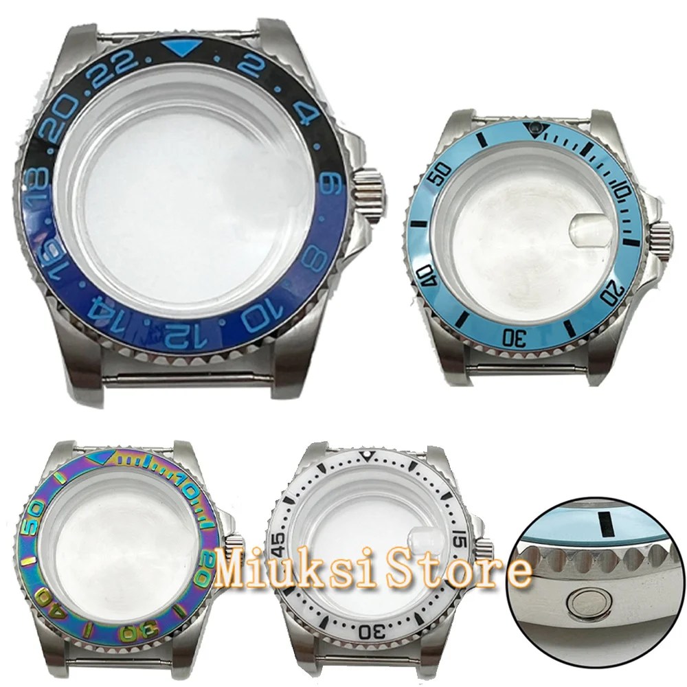 

40mm watch case sapphire glass fit NH35 NH36 NH34 ETA2824 2836 PT5000 Seagull ST2130 movement