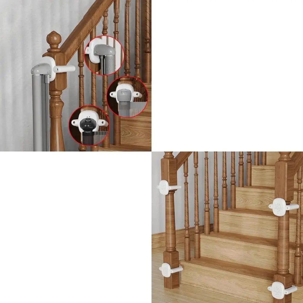 

Выдвижной адаптер для перил детских лестничных ворот, 2 шт. монтажные фитинги для безопасной и стабильной установки на стойках