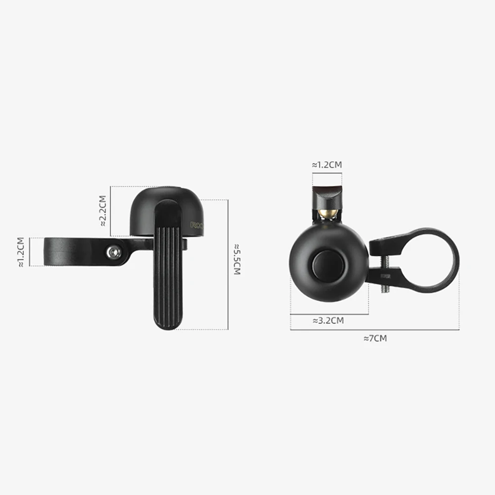 Bicycle Bell Left Right-Handed Users Bike Bell Clear Long Sound Bike Ring Bell For 22.2 Mm Handlebars Diameter