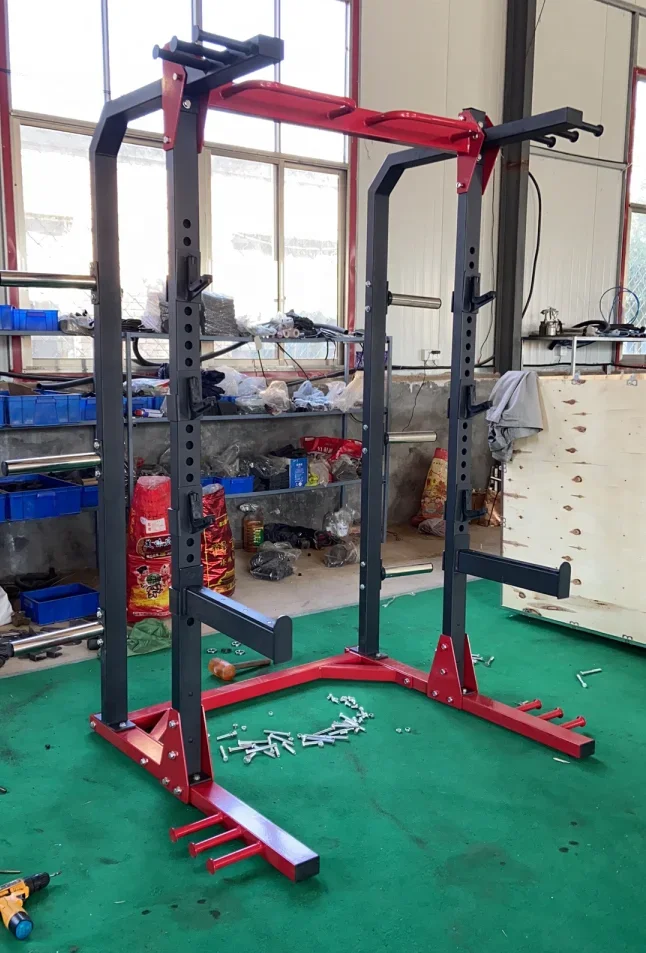 

zz Многофункциональная полка для тренажерного зала HD Спортивные полубыточные стойки Полукомбинированная стойка