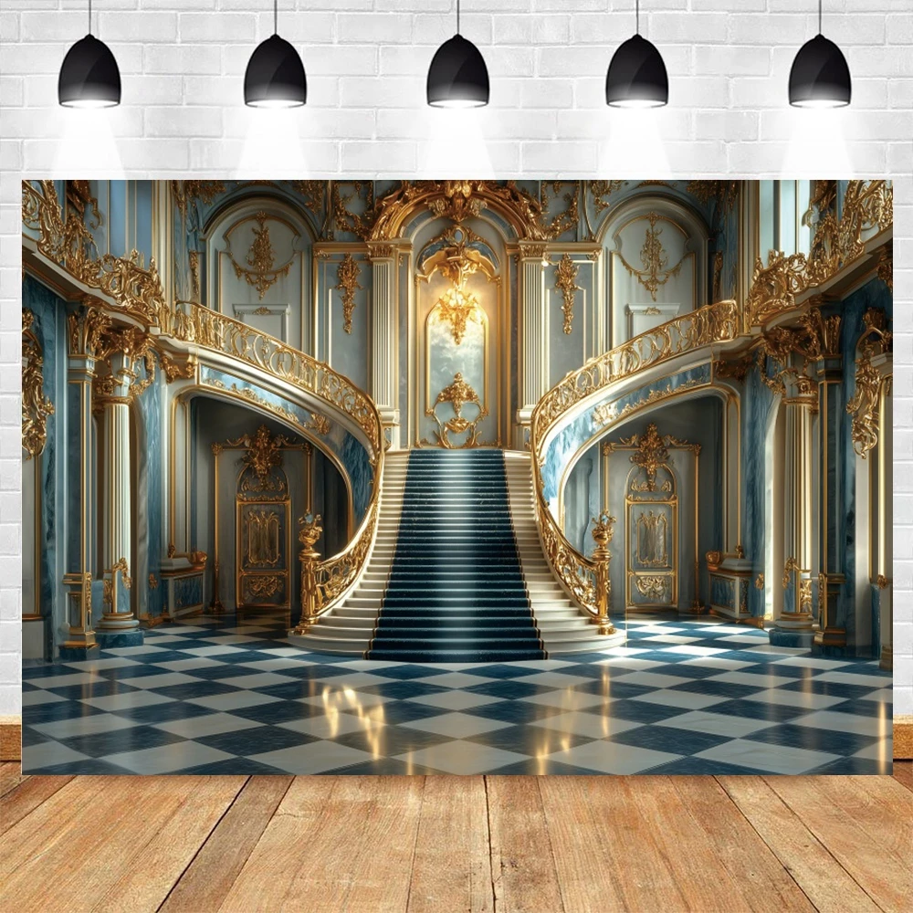 القلعة قصر التصوير خلفية دوامة الدرج الداخلية حفلة عيد ميلاد الزفاف الفن صورة خلفية ديكور استوديو الصور