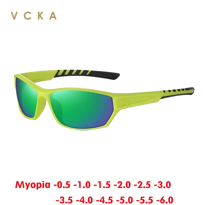 

VCKA Sports TR90 поляризационные солнцезащитные очки для близорукости модные женские и мужские очки по рецепту UV400 очки для вождения оптика очки от -0,5 до -6,0
