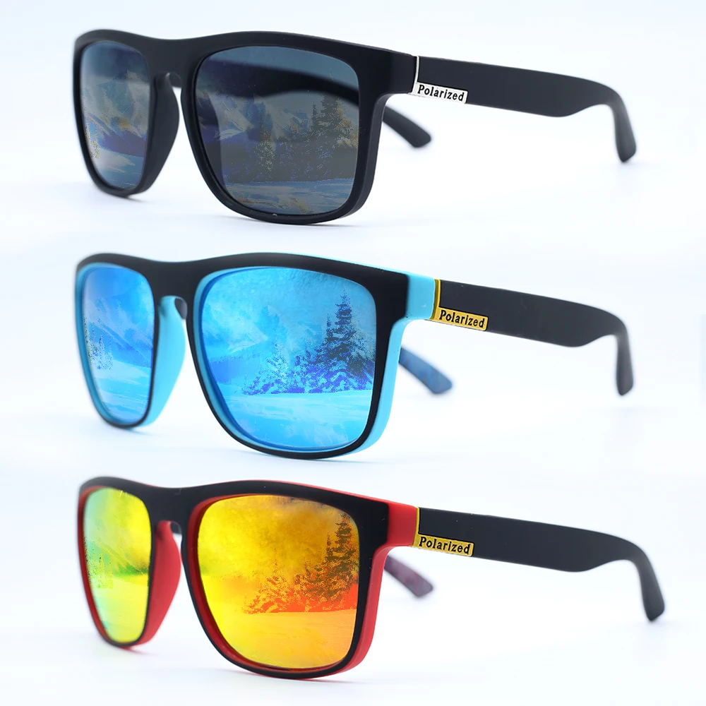Fashion Sports Sunglasses Polarized UV Protection Personalized Glasses Square Frame Metal Men's And Women's UV400 Eyewear