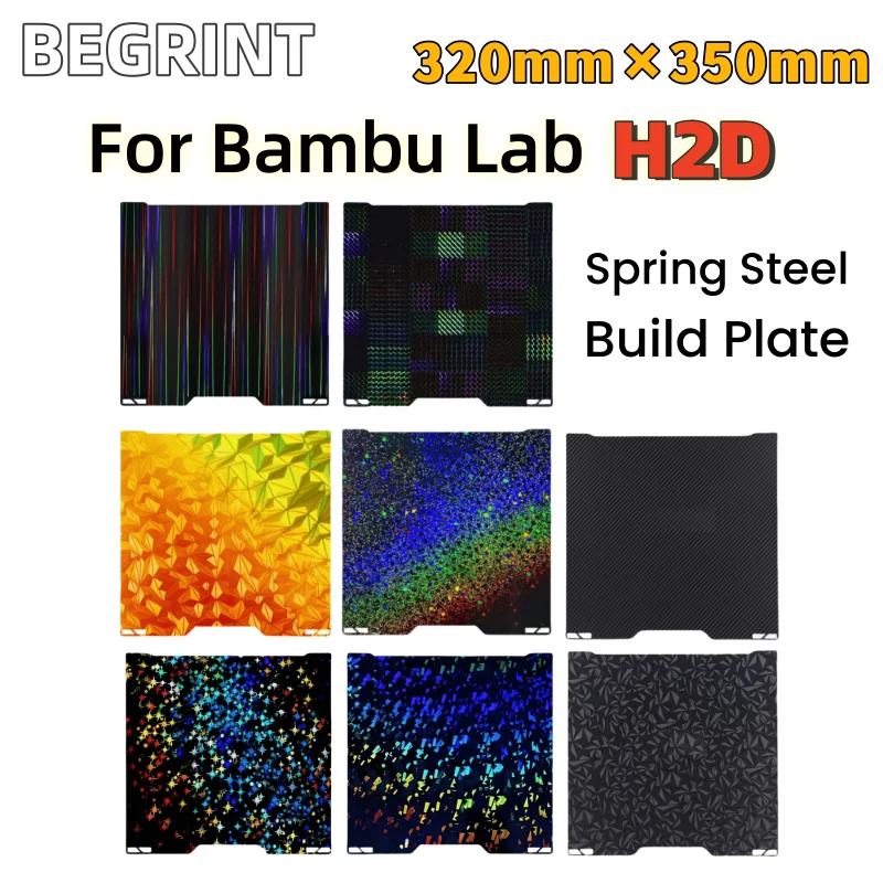 

Для Bambu Lab H2d кровать двухсторонняя гладкая рабочая пластина Bambulab 350x320 высокого качества для Bambu Lab H2D аксессуары запасные части