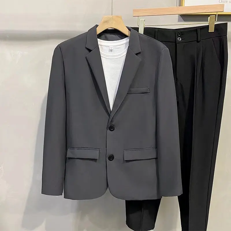 Men's slim casual British professional suit small suit solid color jacket groom wedding dress F8811