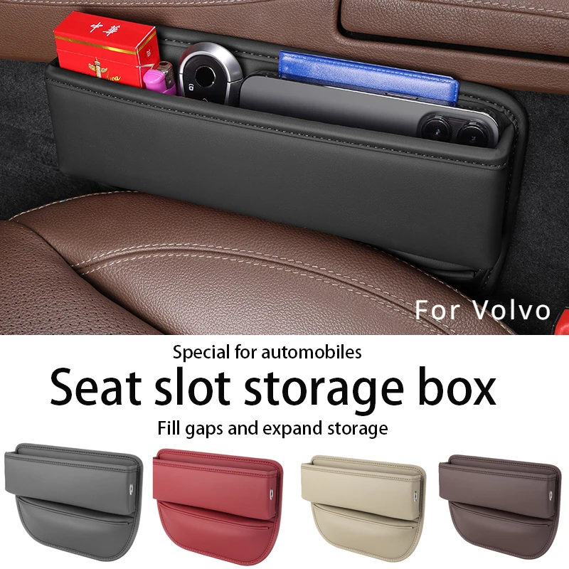 

For Volvo Xc60 V50 V40 Xc90 S60 S40 S80l V90 V60 Ex90 S90 Xc40 C40 Interior Car Seat Gap Storage Organizer Box Gap Filler