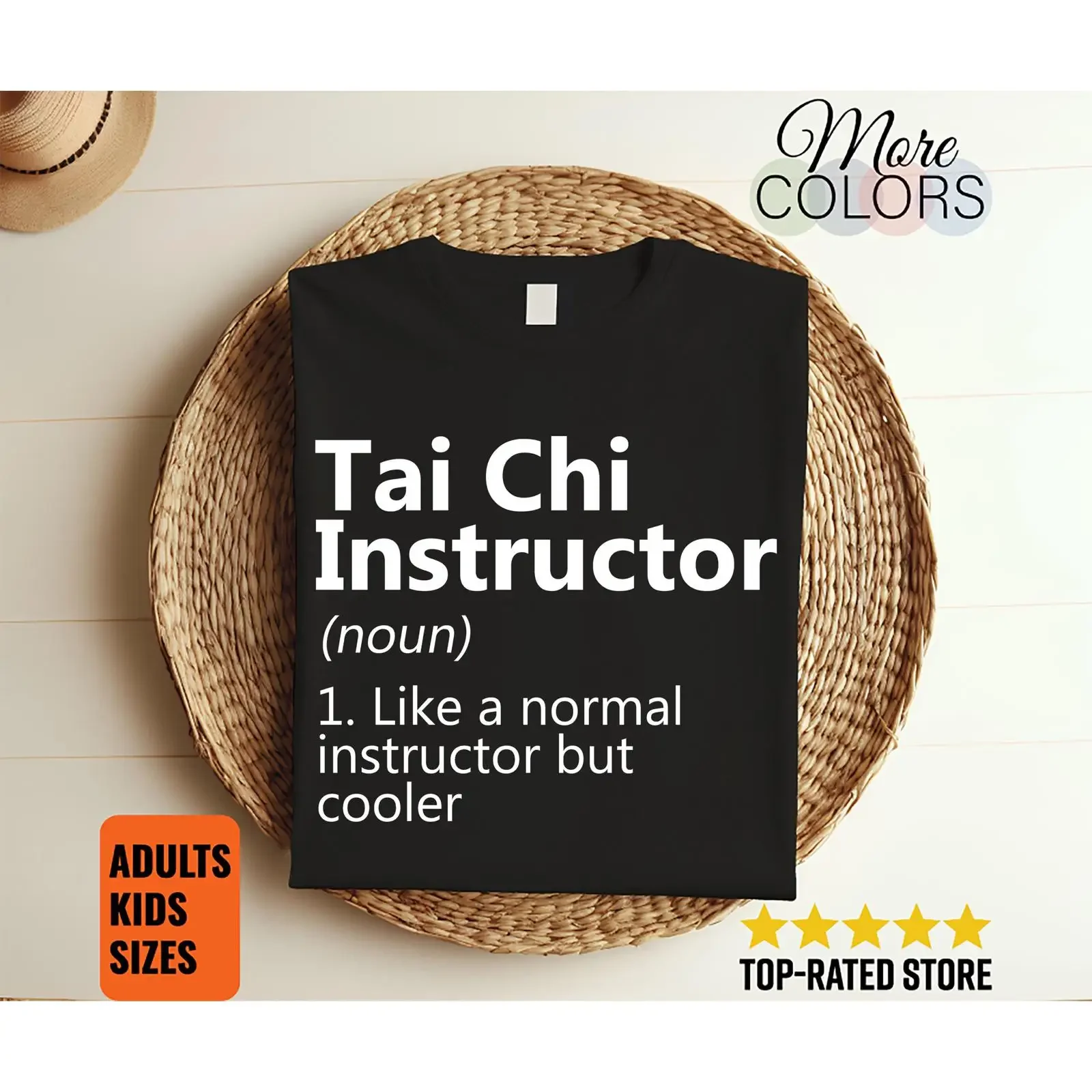 Funny Tai Chi Instructor Definition T Shirt Cool Martial Arts Teacher Humor For Lover Casual vintage Washed Comfortable