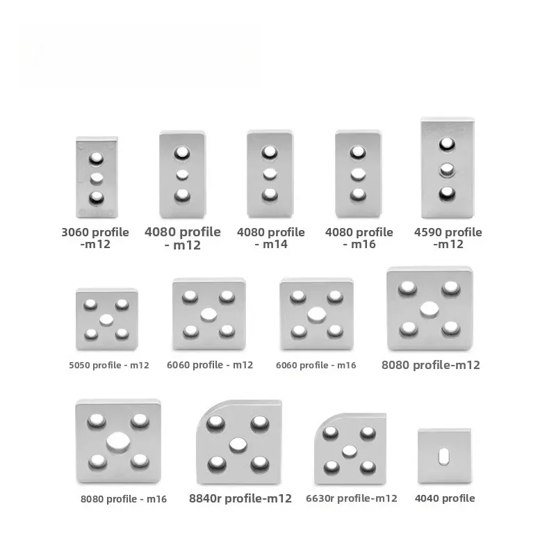 Aluminum profile universal end face connection plate 3060 4040 4080 4590 5050 6060 8080 6630 8840 Foot cup attachment plate