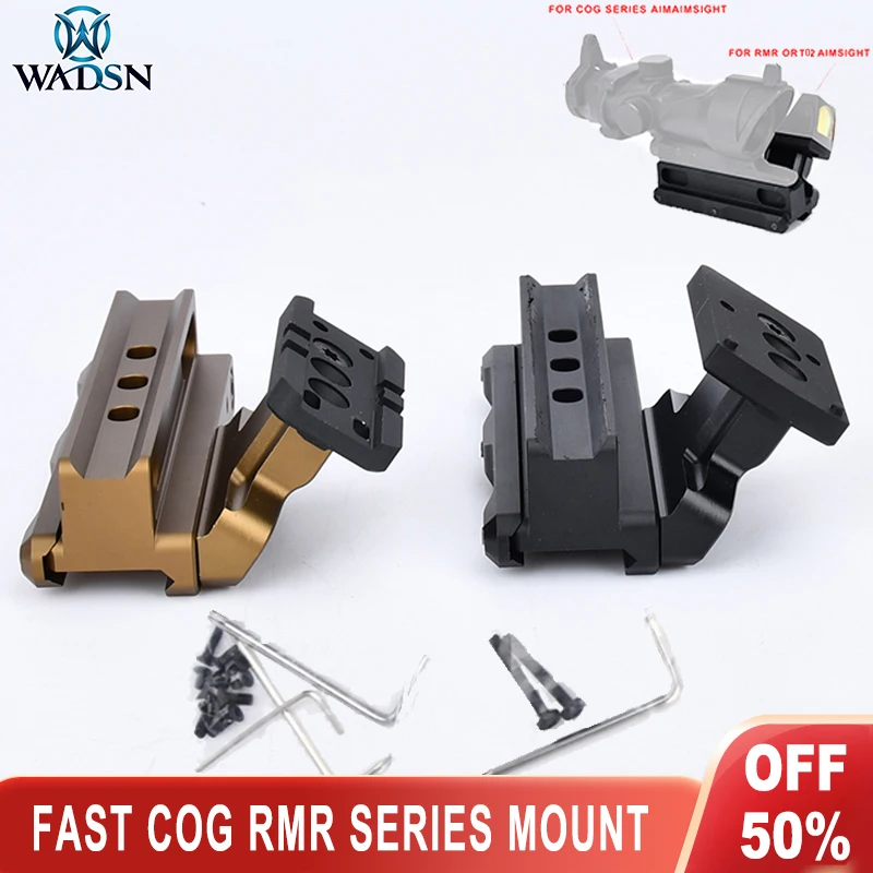 Wadsn Tactical Fast COG Series Mount ACOG VCOG Scope Mount with T01T02 RMR Offset Optic Base Adapter Airsoft Hunting Toys