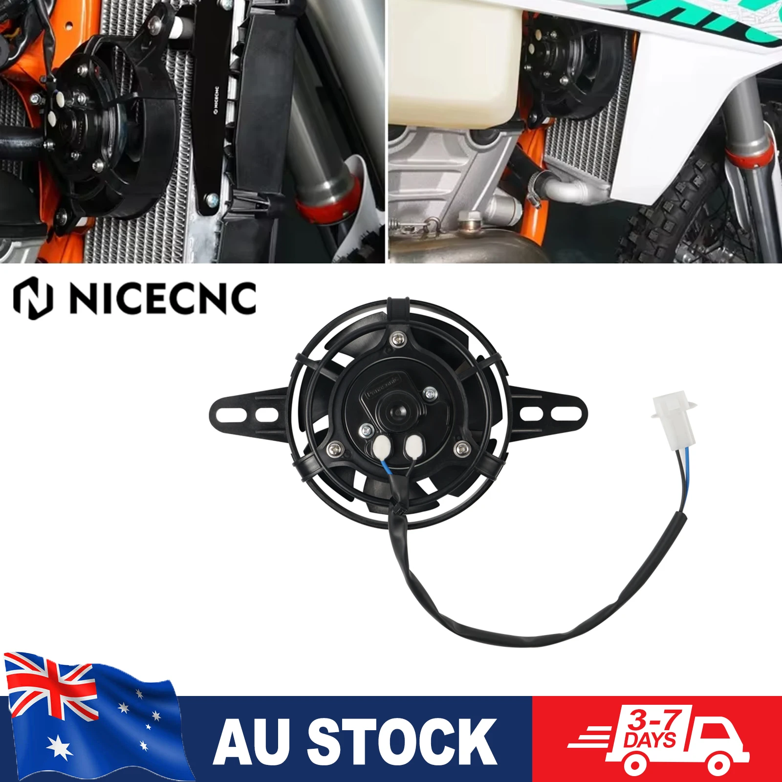 

For KTM 390 Duke 790 Duke 790 Adventure R 1290 Super Duke R GT 1290 Super Adventure R/S/T Electric Radiator Thermal Cooling Fan