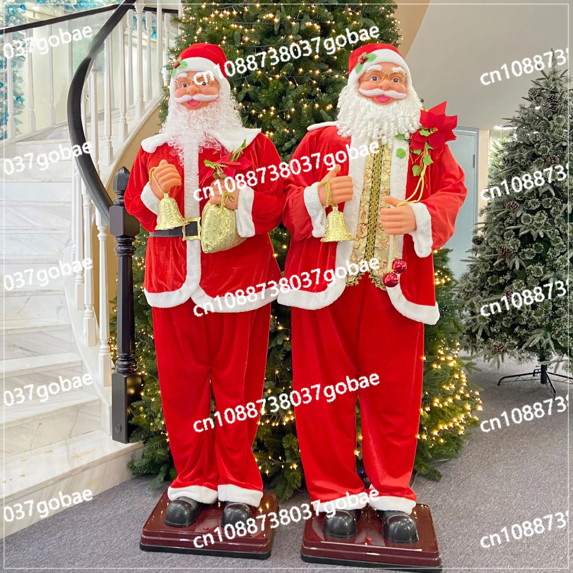 1.8m Welcome Santa Claus Shopping Center Voice Controlled Dance Electric Santa Claus Music