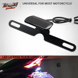 Lámpara de matrícula para KAWASAKI Z125 Z250, YAMAHA FZ8 FZ1, para DUCATI X Diavel, accesorios para motocicleta, luz LED trasera ordenada CNC