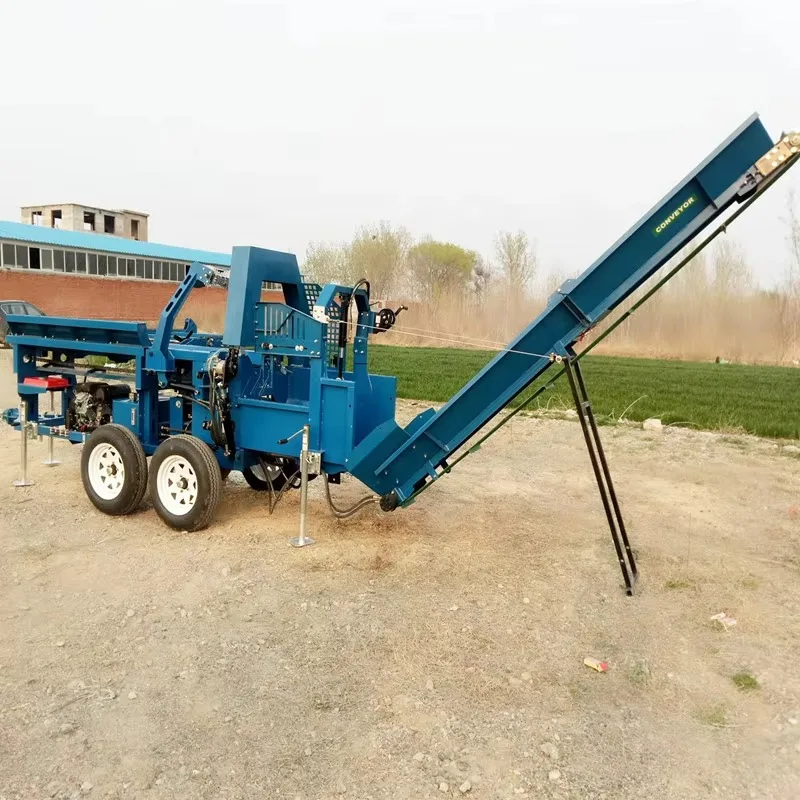 YG Customized 30T Splitting Firewood Processor Machine Wood Processor With Hydraulic Saw