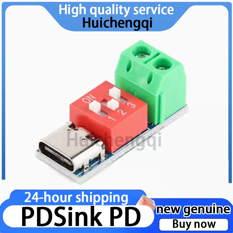 1PCS Original Genuine PDSink PD Decoy QC PD Fast Charging Test Board with Adjustable Voltage of 5-20V and Dip Code Adjustment