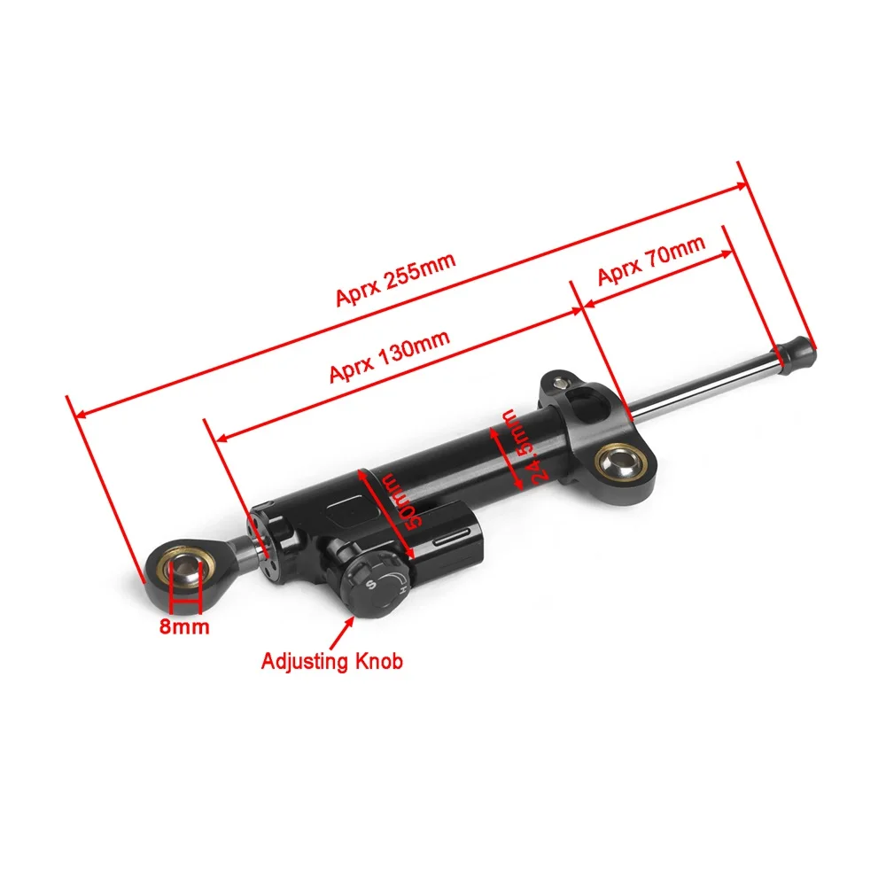 รถจักรยานยนต์ CNC พวงมาลัย Damper พร้อมชุดยึดสำหรับ Kawasaki Ninja ZX-14 ZX14 ZX 14 ZZR1400 ZZR 1400 2006-2019 18 17 16