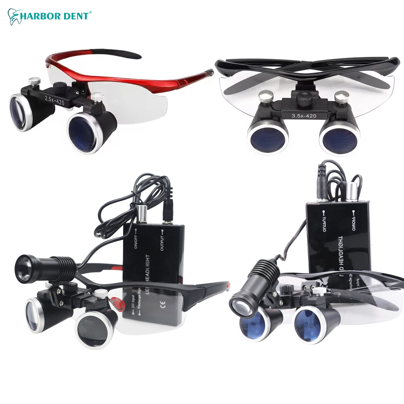 

2.5X/3.5X Dental Magnifier 5W LED Headlight Optical Dental Loupes for Dentist Binocular Magnifying Glasses Headlamp for Surgery