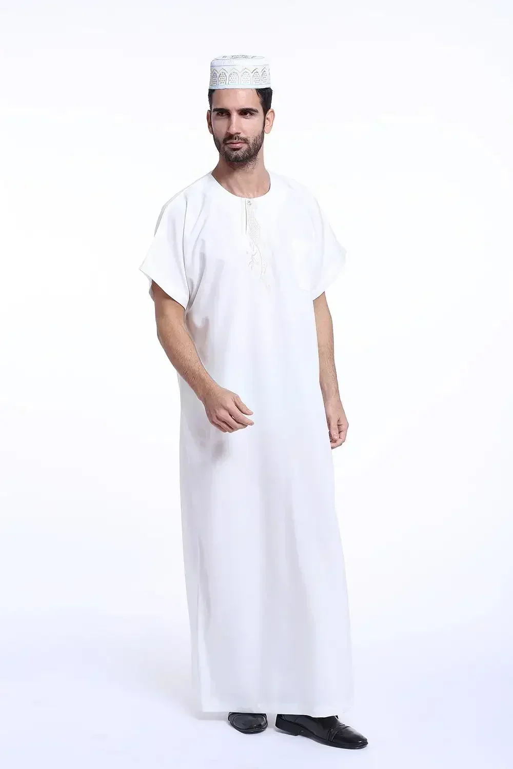 Uomini musulmani Thobe Marocchino Caftano Arabo Abbigliamento da uomo Abito turco islamico Jubba Thobe Abaya Dubai Jalabiya Abiti Medio Oriente