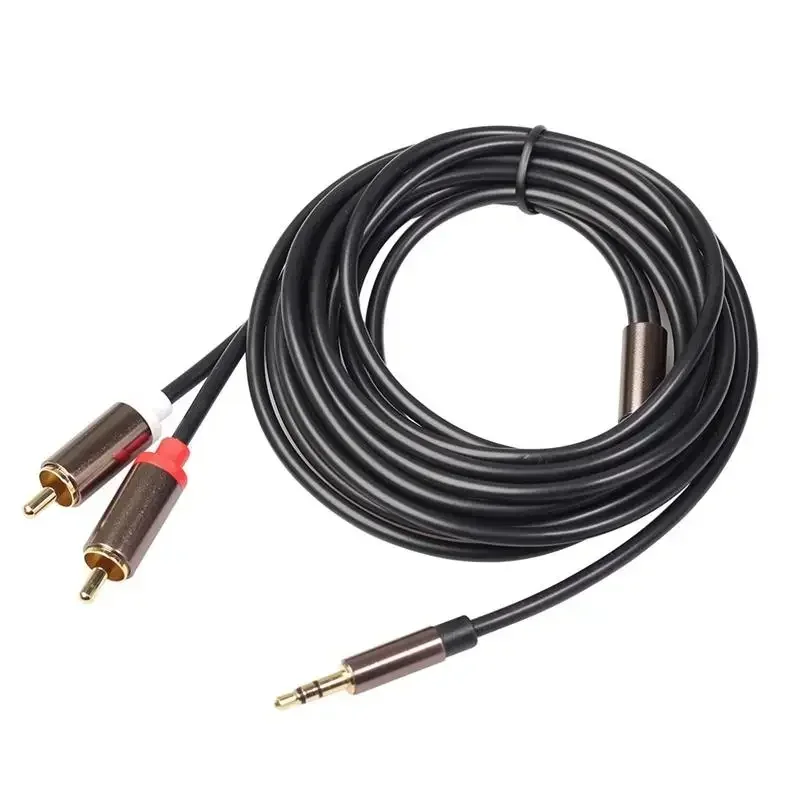 RCA Cable HiFi Stereo 2RCA to 3.5mm Audio Cable AUX RCA Jack 3.5 Y Splitter for Laptop Mobile Phone Speaker Link Audio Cable 29