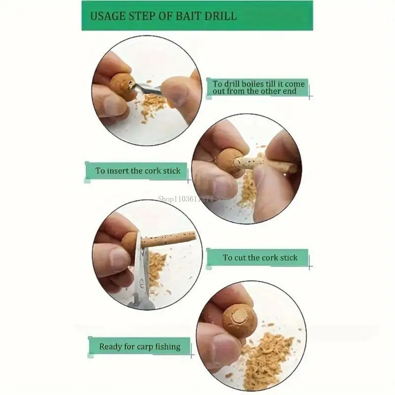 

6 мм/8 мм дрель для приманок из нержавеющей стали, пробковая палочка, набор сверл, перфоратор, инструмент