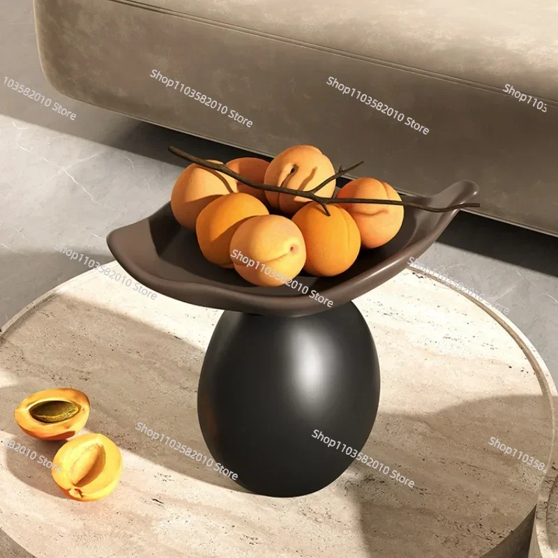 Resin Crafts Desktop Storage Tray Mushroom Shaped Fruit Tray Wave Shaped Storage Ornaments Home Decoration Accessories