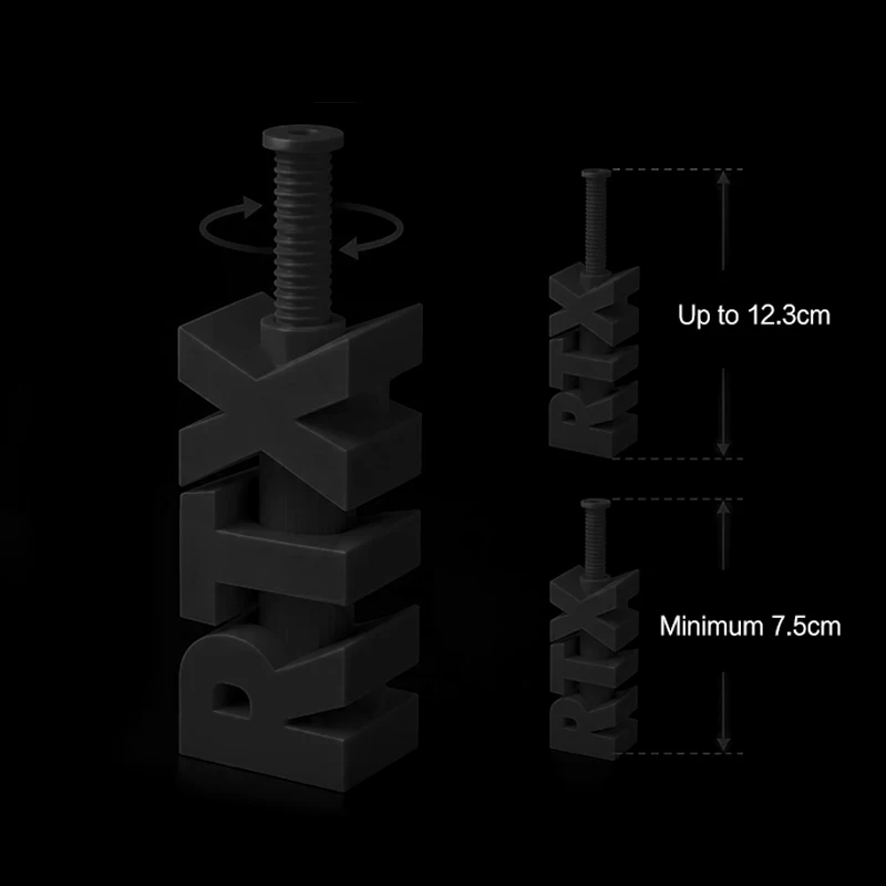 Graphics Card Bracket Creative Type Geforce RTX Logo, 3D Printing GPU Holder 7.5-12.3cm Adustable, Black/White