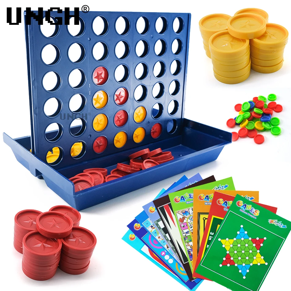 

UNGH 12in1 Board Game Four In A Row Bingo Connect Classic Family Toys Fun Chess Party Toy for Kids Children Entertainment Game