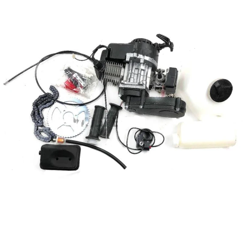 

49CC 2 Stroke Petrol Gasoline Motorized Dirt Bike Bicycle Bike Motor Engine Kits With Fuel Tank And Exhaust Muffler